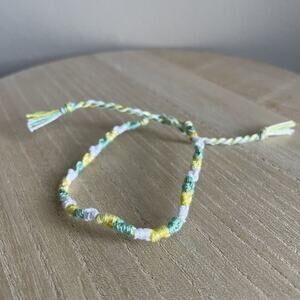 Henley Bracelet, anklet, trendy, comfortable, tie, embroidery thread, woven, gif